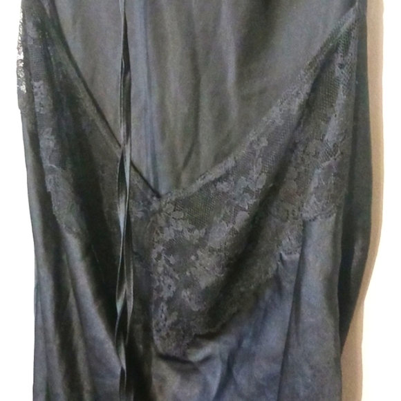 Victoria's Secret Silk Maxi Dress / Slip Black, Size L - Picture 7 of 11